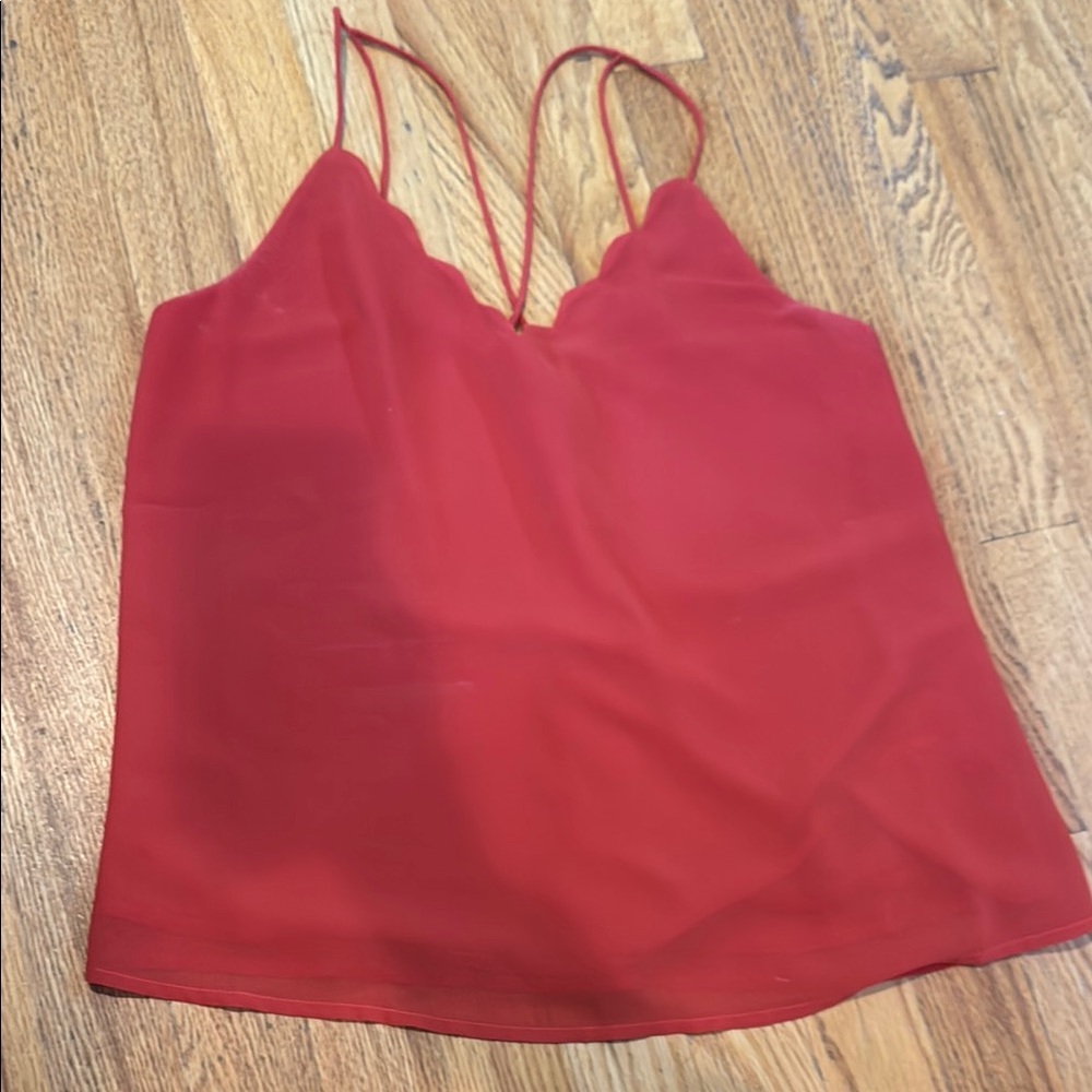 Naked Zebra Elegant Red Women's Camisole Blouse Top Size S
